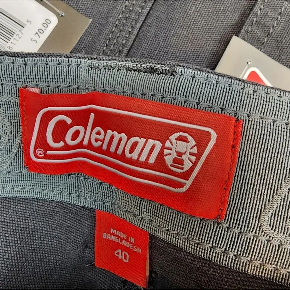 Coleman New Canvas Shorts‎ Flat Front Stretch Comfortable Outdoor  Men's Size 40